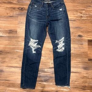 Distressed Blue Jeans